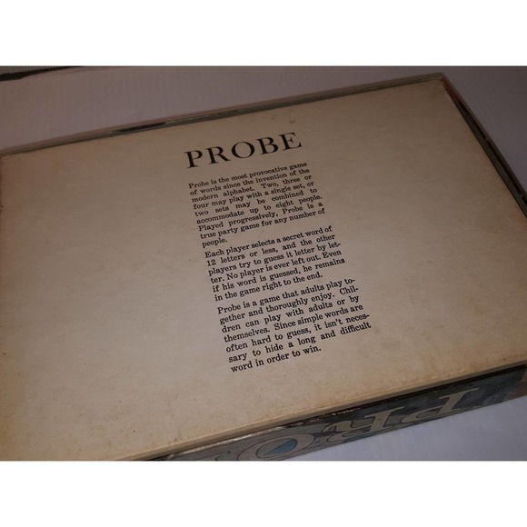 Vintage 1964 Probe Game of Words Parker Brothers Complete - Picture 6 of 6